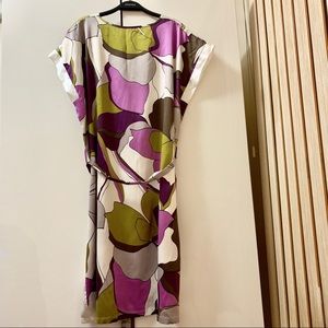 Pajama dress satin effect